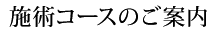 施術コースのご案内